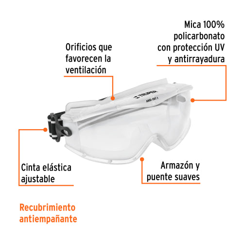 Goggles de Seguridad GOT-X: Protección UV y Antirayaduras