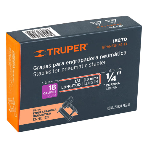 Grapa Neumática 1/2" - Caja de 5000 Piezas | Envío Rápido