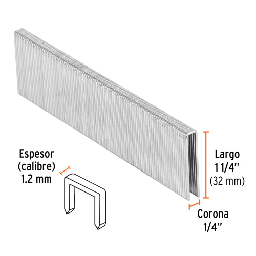 Grapa Neumática ENEU-1/4-32 | 5000 Piezas | Alta Calidad