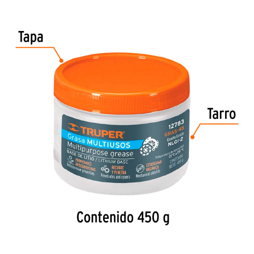 Grasa de Litio GRAS-45 - Protección Excepcional para Chasis