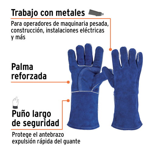 Guante de Carnaza para Soldador GU-SOL | Seguridad y Comodidad