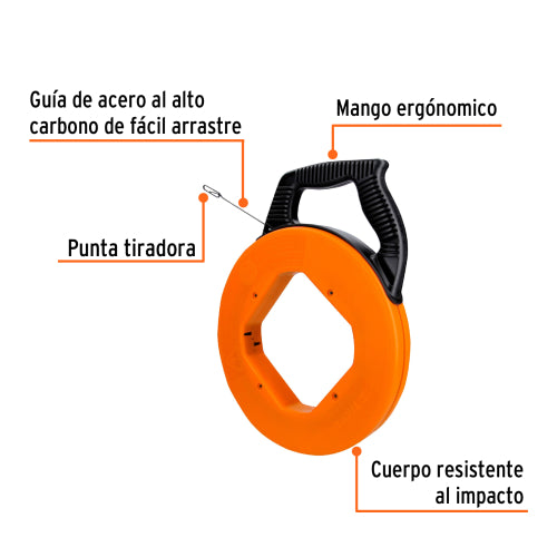 Guía de Acero SK5 de Fácil Arrastre - 30 Metros