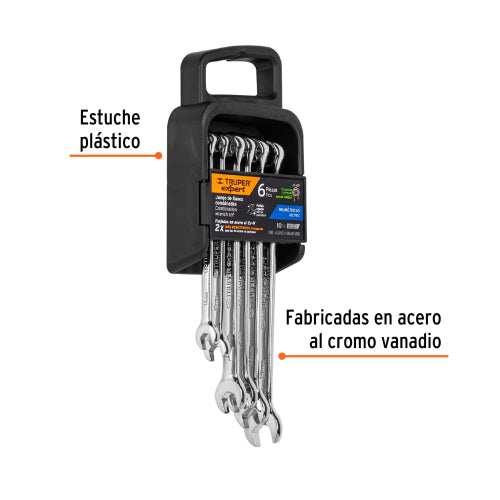 Juego de 6 Llaves Extralargas Cromo Vanadio | 9-15 mm