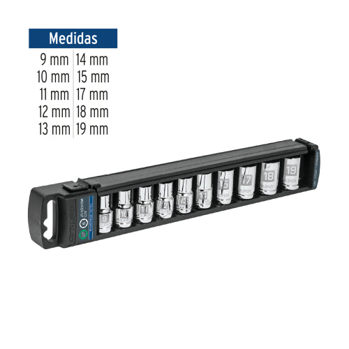 Juego de Dados Cortos JD-1/2X10M | Herramientas Profesionales