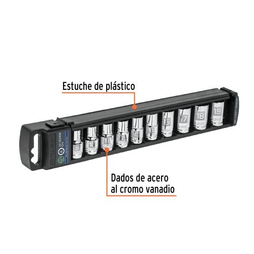 Juego de Dados Cortos JD-1/2X10M | Herramientas Profesionales