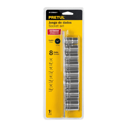Juego de 8 Dados Pretul JD-1/2X9SAE-P | Calidad y Durabilidad