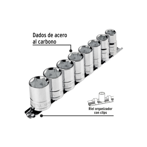 Juego de 8 Dados Pretul JD-1/2X9SAE-P | Calidad y Durabilidad