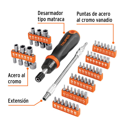 Juego de Puntas y Dados Profesional - 18 lb-ft Torque