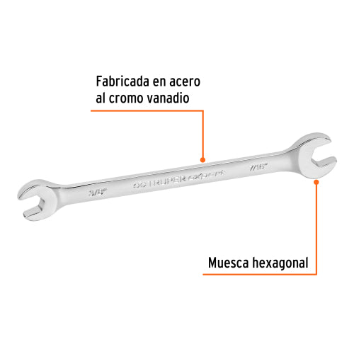 Llave Española 3/8"X7/16" LL-3021 - Acero Cromo Vanadio