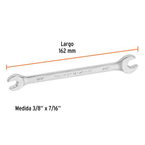 Llave Española 3/8"X7/16" LL-3021 - Acero Cromo Vanadio