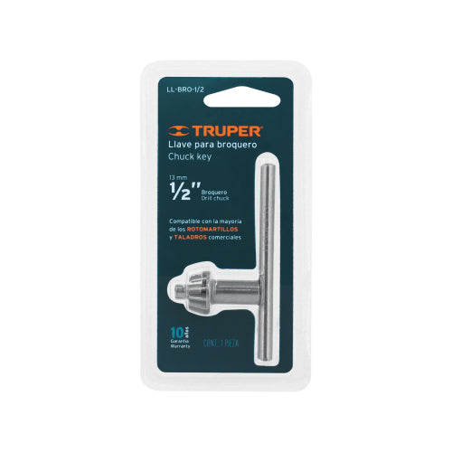 Llave para Broquero 1/2" - Compatible con Taladros y Rotomartillos