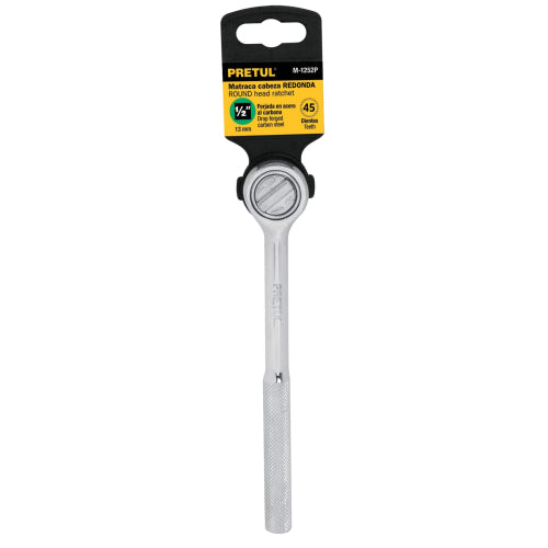 Matraca Redonda Pretul M-5852P: Acero al Carbono Duradero