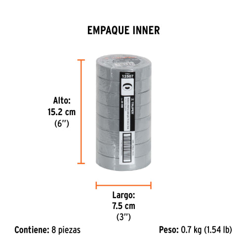 Adhesivo Acrílico Flexible 18m x 19mm | Superficies Irregulares