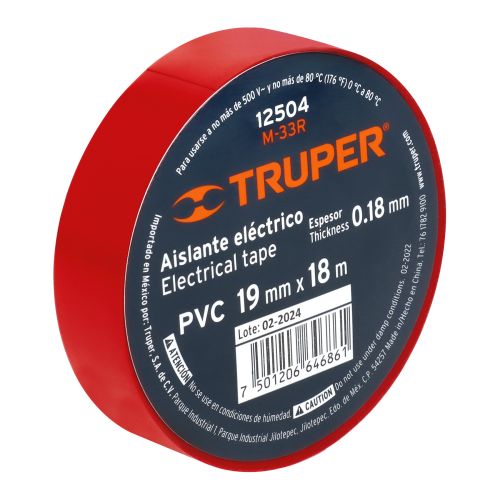 Cinta Aislante Roja M-33R - Alta Resistencia 18m