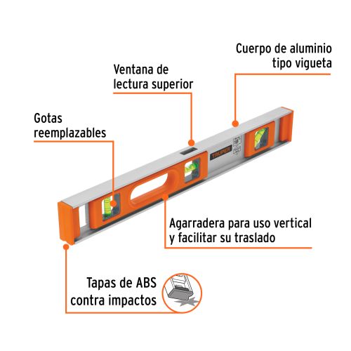 Nivel Profesional NP-18: Durabilidad y Precisión en Aluminio