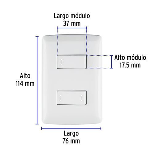 Placa Armada Interruptor Sencillo y Escalera ITALI