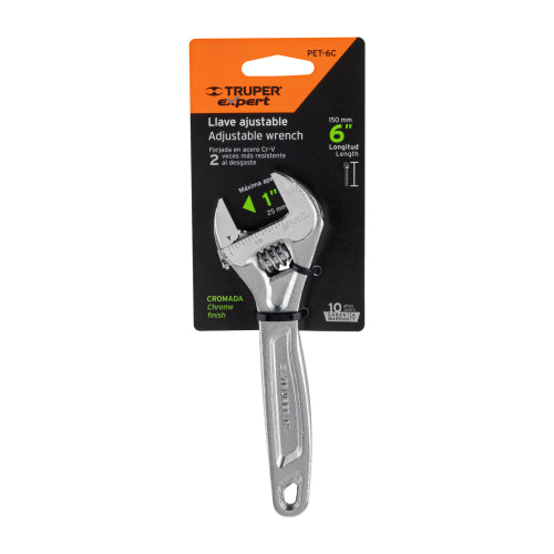 Llave Ajustable 6" Cromo Vanadio - Alta Durabilidad