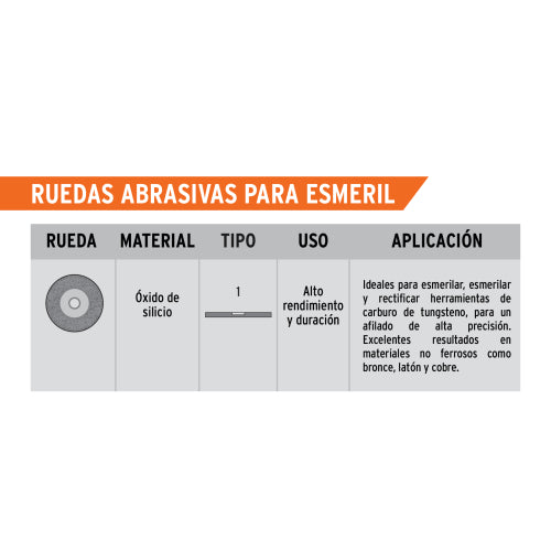 Piedra para Esmeril 6x1 Carburo de Silicio - Alta Durabilidad