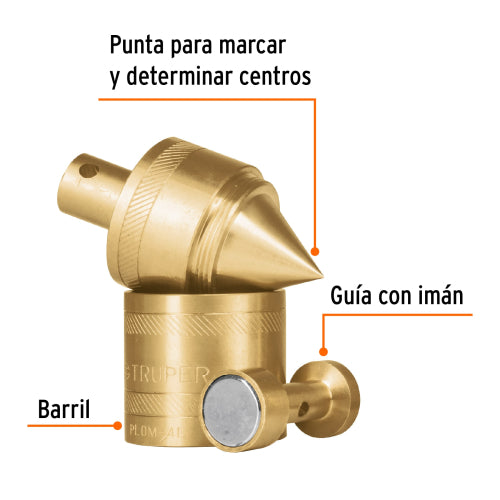 Plomada de Latón No. 4 con Centro - Durabilidad Garantizada