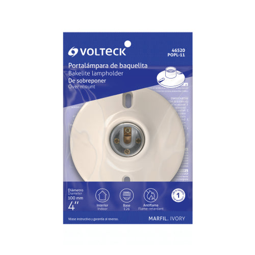 Portalampara de Baquelita 4" POPL-11 | Ideal para Iluminación