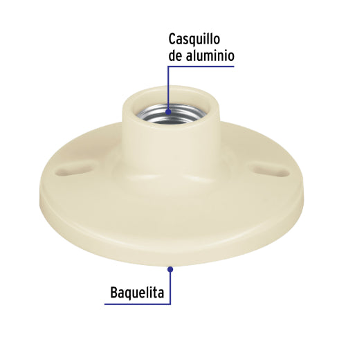 Portalampara de Baquelita 4" POPL-11 | Ideal para Iluminación