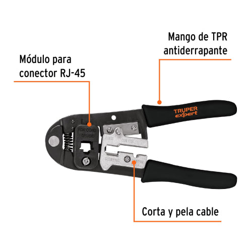 Ponchadora 8” PRJ-45 para Redes Computadora | Herramienta Esencial