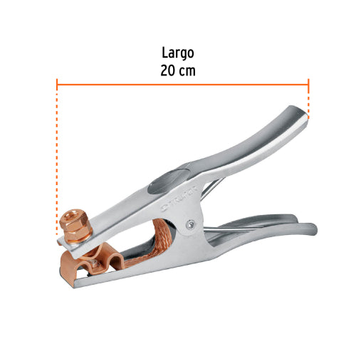 Pinza para Tierra 300A - Acero Galvanizado y Latón