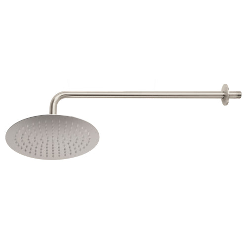 Regadera Redonda de Acero Inoxidable Satinado, 10" - Ideal para Riego