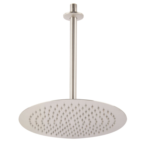 Regadera redonda de acero inoxidable 12" - Diseño satinado