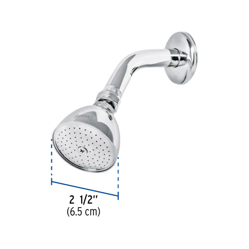 Regadera Cónica de Zamac 2-1/2" con Brazo - Duradera
