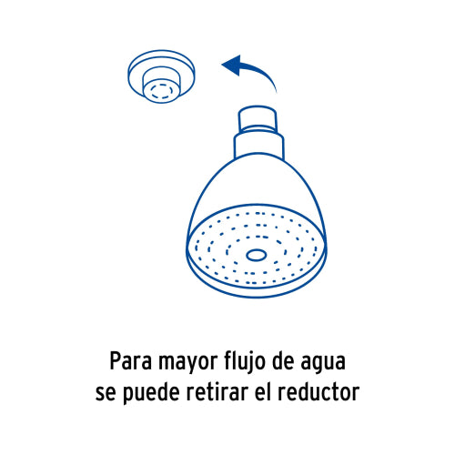 Regadera Cónica de Zamac 2-1/2" con Brazo - Duradera