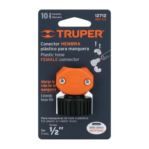 Conector Hembra 1/2" para Mangueras - Alta Durabilidad
