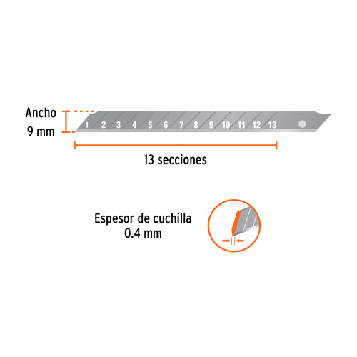 Estuche 10 Navajas Acero SK4 - Corte Preciso y Durabilidad