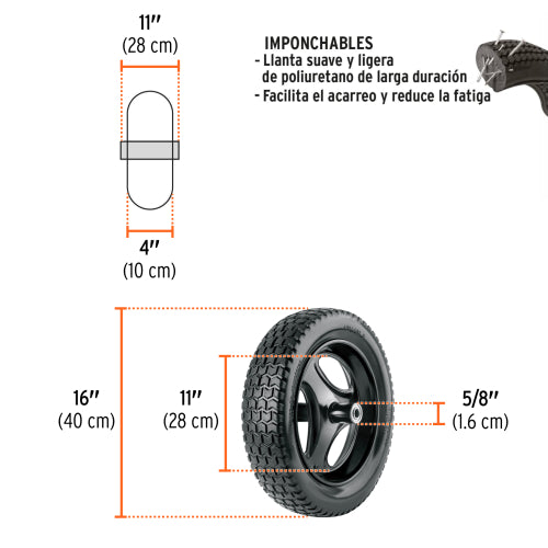 Rodamientos de Bola Duraderos 16x4 - Poliuretano 100%