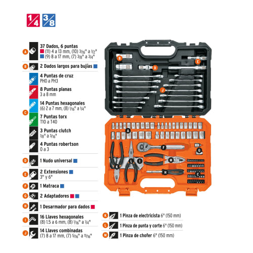 Set de 124 dados premium para juegos - 3/8'
