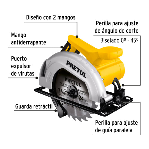 Sierra Circular 7-1/4" 1200W - Potencia y Precisión