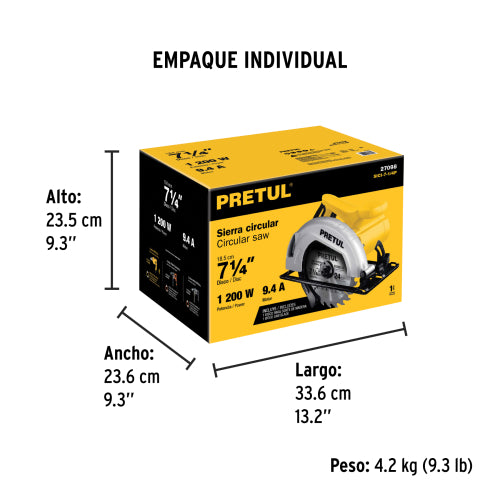 Sierra Circular 7-1/4" 1200W - Potencia y Precisión