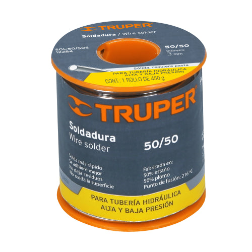 Soldadura Sólida 50/50 para Tuberías Hidráulicas - Alta Resistencia