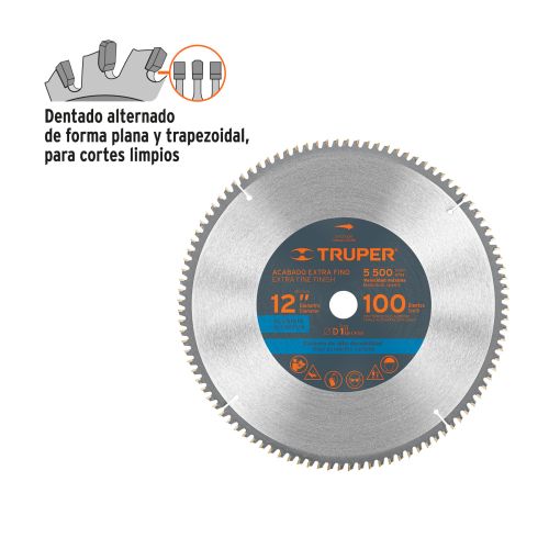 Disco de Corte Aluminio 12" 80 Dientes, Durabilidad Superior