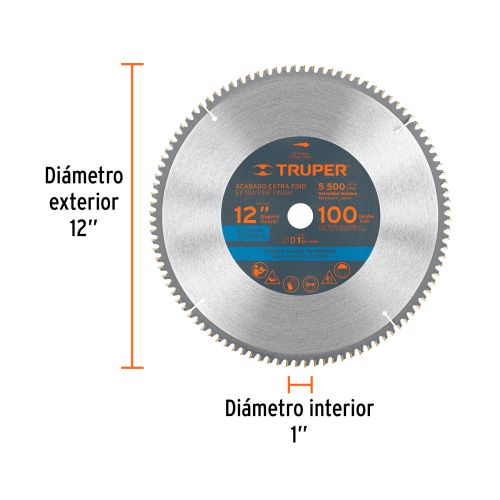 Disco de Corte Aluminio 12" 80 Dientes, Durabilidad Superior