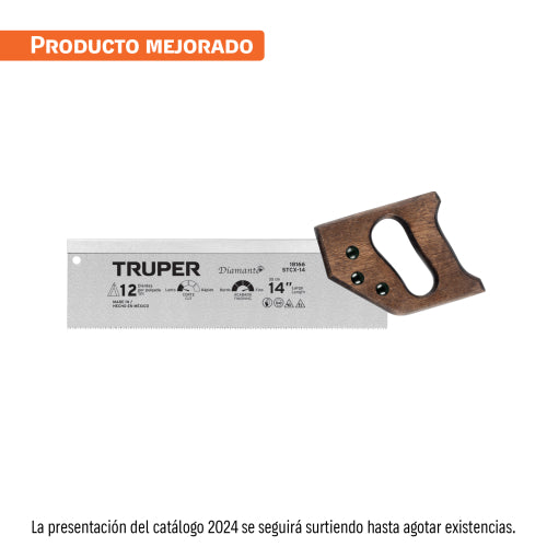 Serrucho STCX-14: Hoja Diamante y Mango Ergonomico