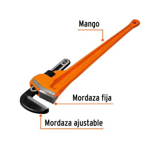 Llave Stilson Industrial: Hierro Dúctil y Cromo Molibdeno