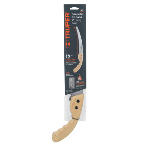 Serrucho Poda STP-12 - Acero SK5, Doble Filo, Mango Madera