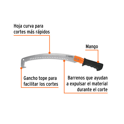 Serrote de Poda 16' con Gancho - Corte Profesional