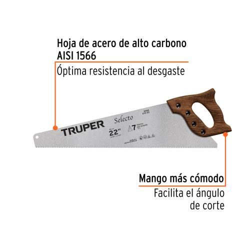 Serrucho STX-22 Acero Alto Carbono | 0.9 mm | 7 DPI