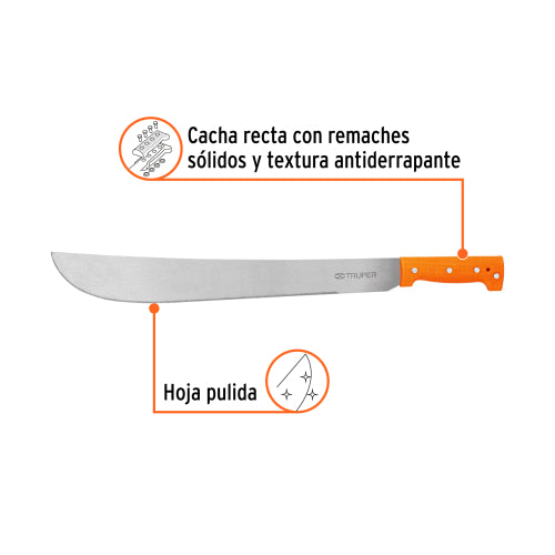 Mango Remachado 18" Acabado Pulido | Calidad y Estilo