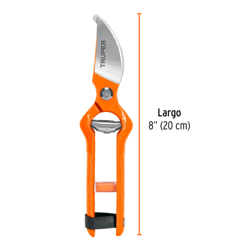 Tijera de Poda Profesional 8" Forjada - Corte Preciso