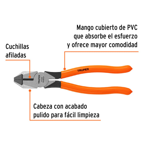 Pinza de Electricista 8" | Alta Durabilidad y Calidad