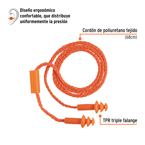 Auriculares Reutilizables con Triple Barrera de Reducción de Ruido