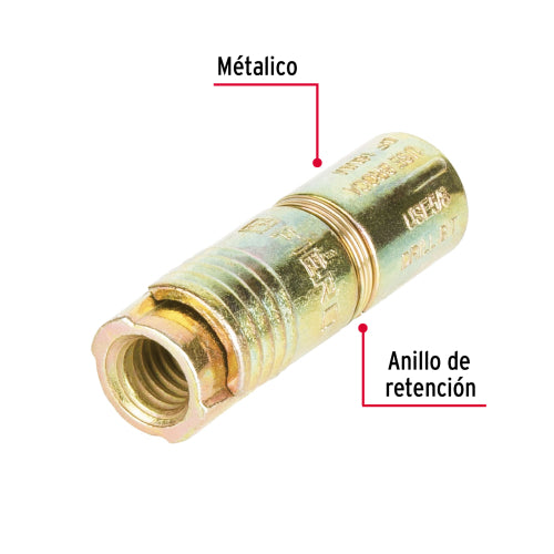 Taquete Expansivo 3/8" - Fijación Sólida sin Tornillo